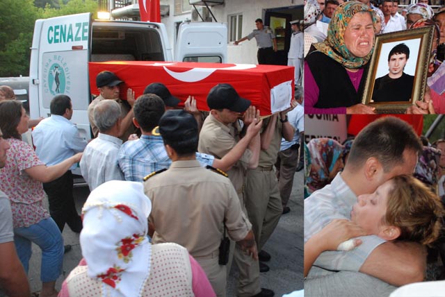 Ereğli şehidini bağrına bastı