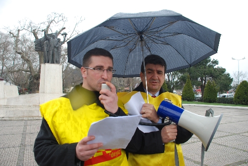 EREĞLİDE 4+4+4 PROTESTOSU..