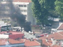 EREĞLİDE HALK OTOBÜSÜ YANDI..