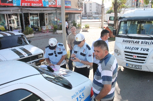 EREĞLİDE KÖY MİNİBÜSLERİ DENETLENDİ..