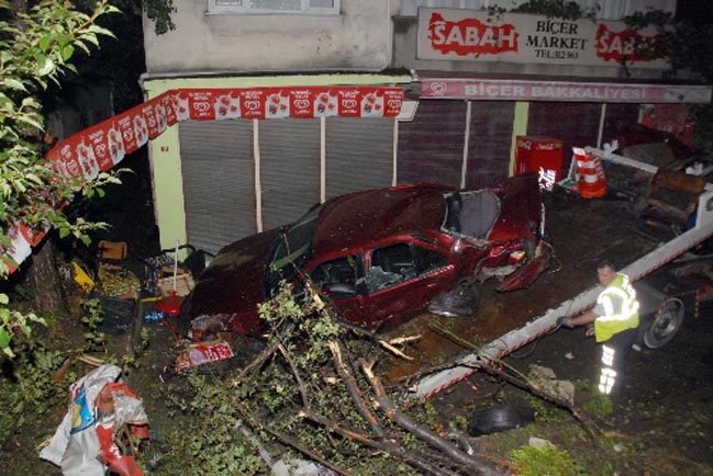 EVİN BAHÇESİNE UÇTU...