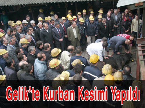 Gelik te Kurban Kesimi Yapıldı