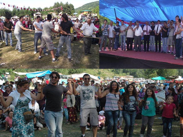 Gümeli yayla şenliği ve acı bal festivali renkli geçti