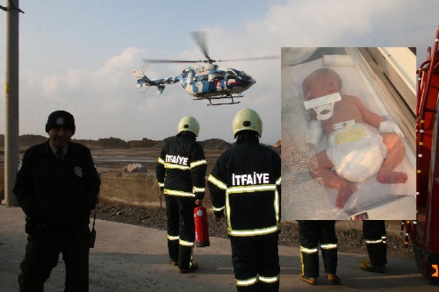 HELİKOPTERLE GİTTİ...