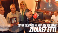 TAYFUN TALİPOĞLU ve MHP İLÇE BŞK. ŞEKERden BAŞKAN UYSALA ZİYARET
