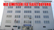 AKÇAKOCA İLÇESİ HIZ LİMİTLERİ İLE İLGİLİ DUYURU