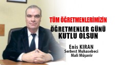 SMMM ENİS KIRANDAN ÖĞRETMENLERİMİZE ŞİİRLİ KUTLAMA