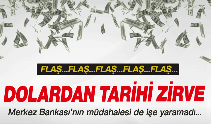 DOLARDA TARİHİNDE GÖRÜLMEMİŞ YENİ REKOR