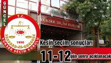 KESİN SEÇİM SONUÇLARI İTİRAZ SÜRELERİ GÖZ ÖNÜNE ALINDIĞINDA 11-12 GÜN SONRA AÇIKLANACAK