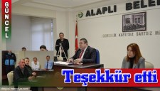 AK PARTİLİ BELEDİYE MECLİS ÜYESİ, NURİ TEKİNE TEŞEKKÜR ETTİ