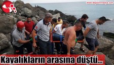 KAYALIKLARIN ARASINA DÜŞTÜ...