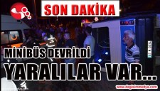 YOLCU MİNİBÜSÜ DEVRİLDİ...