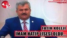 FATİH KOLEJİ, İMAM HATİP LİSESİ OLDU...