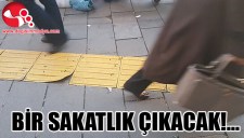 YAYALAR DÜŞME TEHLİKESİ YAŞIYOR...