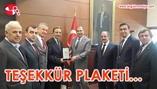 VALİ KABANA TEŞEKKÜR PLAKETİ...