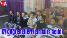 KYK ÖĞRENCİLERİ İÇİN KURS AÇILDI
