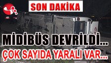 MİDİBÜS DEVRİLDİ... ÇOK SAYIDA YARALI VAR...