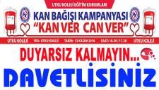UTKUDA KAN BAĞIŞINA DAVETLİSİNİZ...