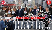 BAŞKAN UYSAL, KADINA ŞİDDETE HAYIR DEDİ