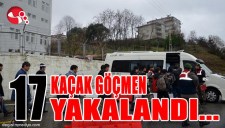17 KAÇAK GÖÇMEN YAKALANDI...