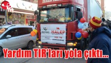 AK PARTİ VE HAYRAT VAKFI TARAFINDAN HALEPE YARDIM TIRLARI GÖNDERİLDİ