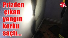 PRİZDEN ÇIKAN YANGIN KORKU SAÇTI...