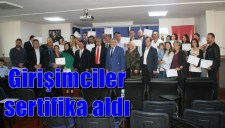 Girişimciler sertifika aldı