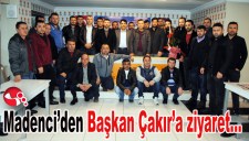Madenciden Başkan Çakıra ziyaret...