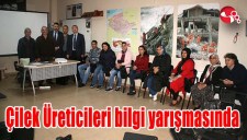 Çilek Üreticileri bilgi yarışmasında