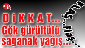 DİKKAT... Gök gürültülü sağanak yağış...