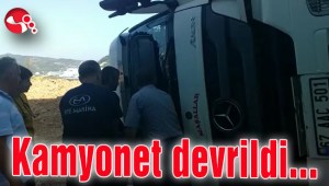 Kamyon devrildi... Yaralılar var...
