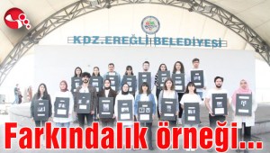 Üniversiteli gençlerden farkındalık örneği…