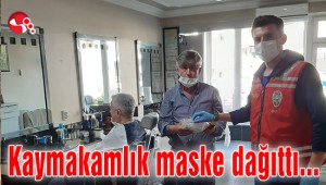 Kaymakamlık maske dağıttı…