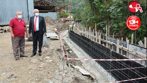 “120 metre menfez ve 2km. yaya kaldırımı yapılıyor…”