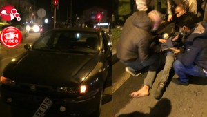 Otomobil Bisikletliye çarptı..