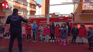 İtfaiyeciler minik öğrencilerle buluştu...