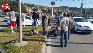 Feci Kaza Otomobil yoldan çıktı...