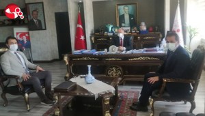 Milletvekili Demirtaş ve Başkan Ertuğrul Kaymakam Çorumluoğlunu ziyaret etti...