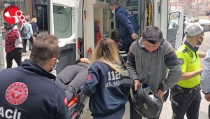 Kamyonetle Motosiklet çarpıştı