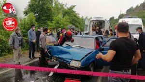 Araçlar çarpıştı, yaralılar var...