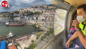 Bayram trafiği havadan denetlendi