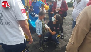 Kaydıraktan düştü