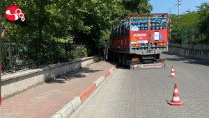 Tüp Kamyonunun freni patladı