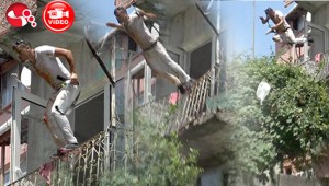 Kendini ikinci kattan boşluğa bıraktı...