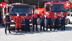 KDZ. EREĞLİ BELEDİYESİ, YANGIN BÖLGESİNE YARDIMA KOŞUYOR