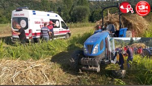 Traktörün altında kaldı..