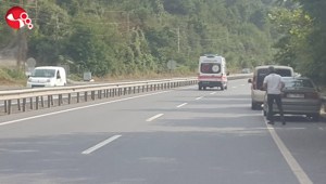 Bayat Köyü yol üzerinde kaza...