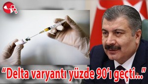 Delta varyantı Türkiyede yüzde 90ı geçti...”
