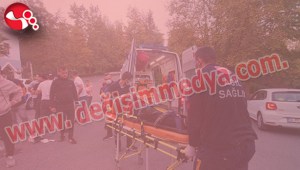 Kamyonetle Motosiklet çarpıştı...