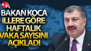 Bakan Koca haftalık vaka haritasını açıkladı..En çok artan ilr arasında nereler var